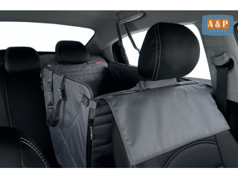 Автогамак Happy Dog Premium (Хэппи Дог Премиум). На 1/3 заднего сиденья. Цвет: серый.