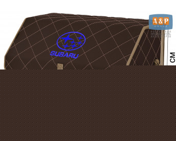 Органайзер-саквояж "Союз" в багажник Subaru (Субару), размер XL. Цвет: коричневый с бежевой прострочкой Ромб.