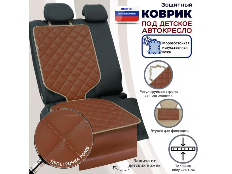 Коврик под детское автокресло. Искусственная кожа. 