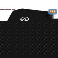 Органайзер-саквояж "Союз Премиум" в багажник Infiniti (Инфинити), размер M. Цвет: черный с черной прострочкой Ромб.
