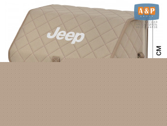 Органайзер-саквояж "Союз" в багажник Jeep (Джип), размер M. Цвет: бежевый с бежевой прострочкой Ромб.