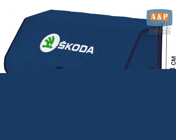 Органайзер-саквояж "Союз" в багажник Skoda (Шкода), размер L. Цвет: синий с синей прострочкой Ромб.
